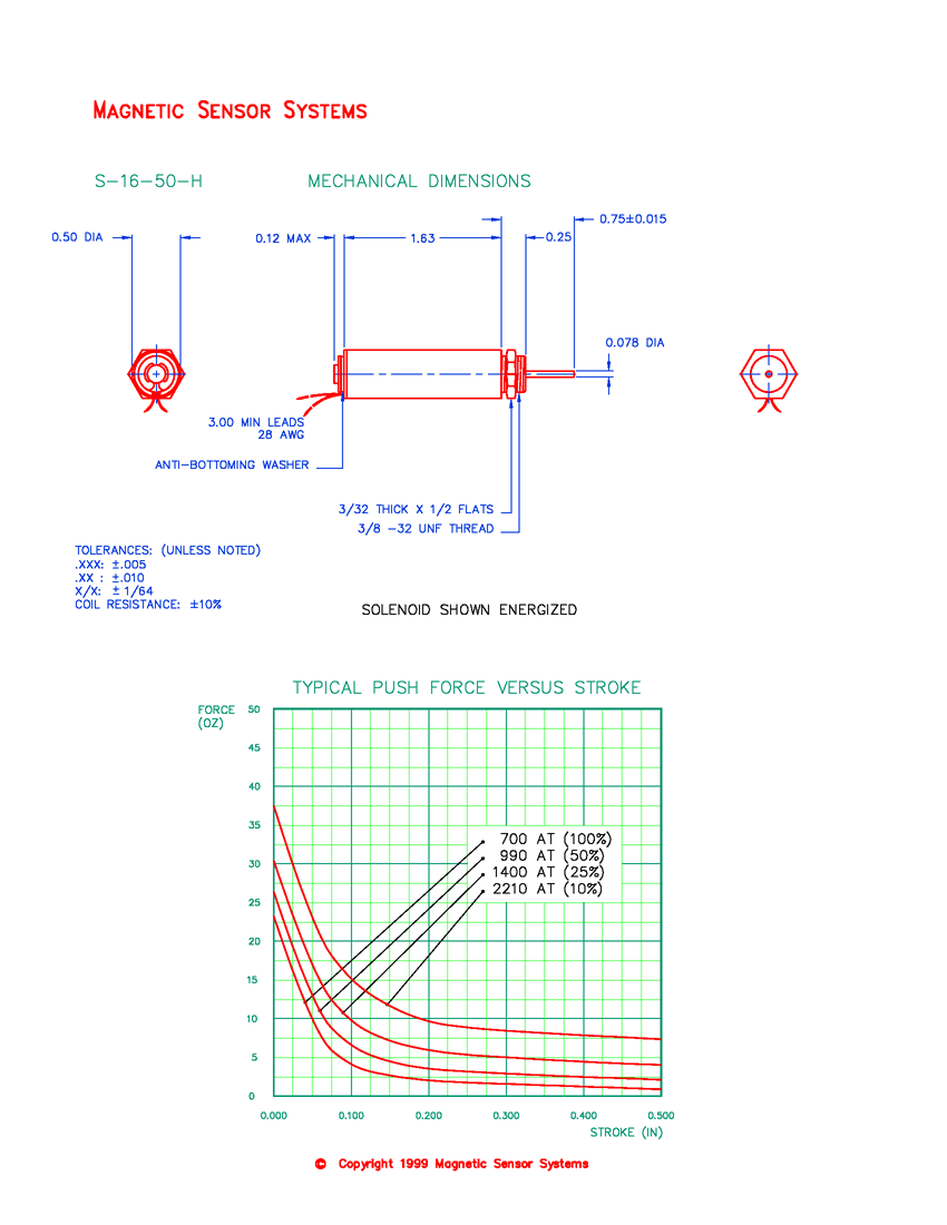 Tubular Push Solenoid S-16-50-H, Page 2